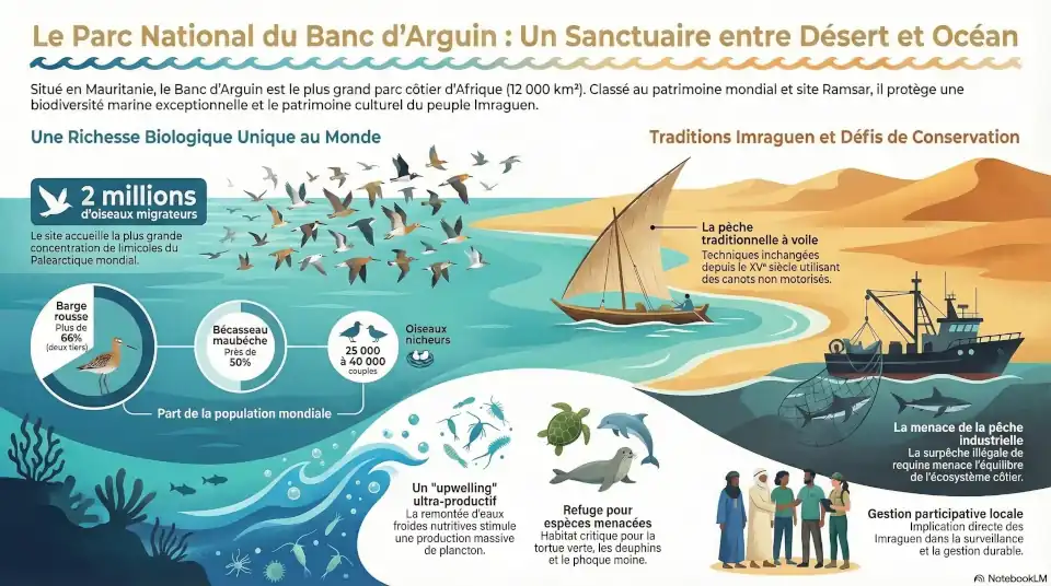 Banc d'Arguin, la parc national sanctuaire entre désert et océan