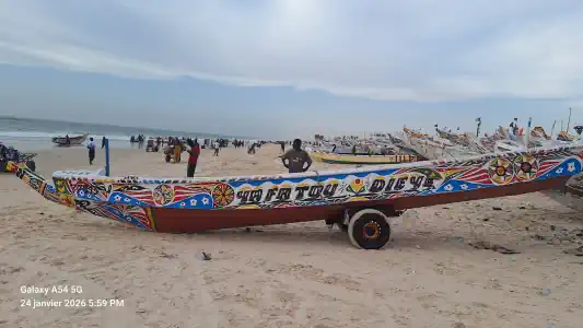 Les pirogue du port de nouakchott de retour de pêche